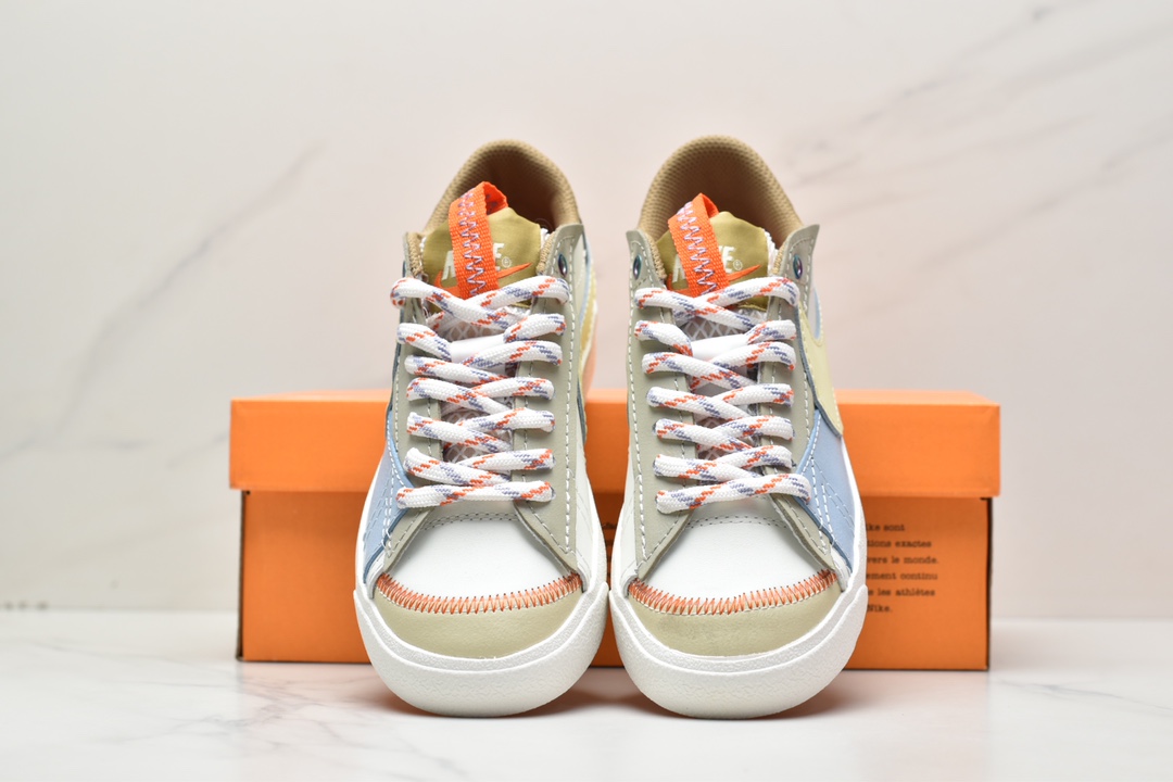 150 Nike Blazer Low'77 Jumbo 白棕蓝经典百搭低帮开拓者休闲运动板鞋 DX6043-171
