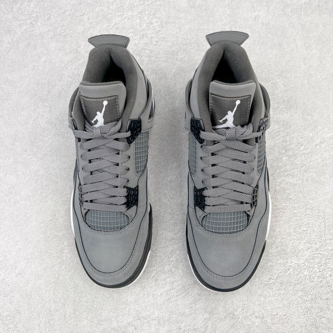 图片[2]-零售💰250 ＃GX/绿X 纯原福利‼Air Jordan AJ4 Retro \”Cool Grey\” 老鼠灰 货号：308497-007 圈内最强四代 耗时半年巨作 全套原纸板楦头开发 原厂特供皮料加持 确保原汁原味 完美呈现四代版型 一比一鞋头弧度高度鞋身弧度 数据细节工艺流程均保持原鞋一致 原厂TPU网格鞋带扣 正确内里网布 菱角分明不变形无多余毛边 柔软性质感一致于原鞋 市场唯一原厂鞋扣模具 背面可见隐藏注塑口 原厂织唛标 原厂飞人电绣工艺 尾指中部跳三针 独家绑鞋带手法 印刷中底布 四线拉帮 米色美纹纸贴合固定 进口港宝加持 后跟自然饱满 全鞋荧光划线卡点 追求极致完美 每一双都是工艺品 多重QC质检 超越公司货的品控标准 实实在在的免检产品 尺码：40 40.5 41 42 42.5 43 44 44.5 45 45.5 46 47.5 48.5 编码：by2936050-运动鞋