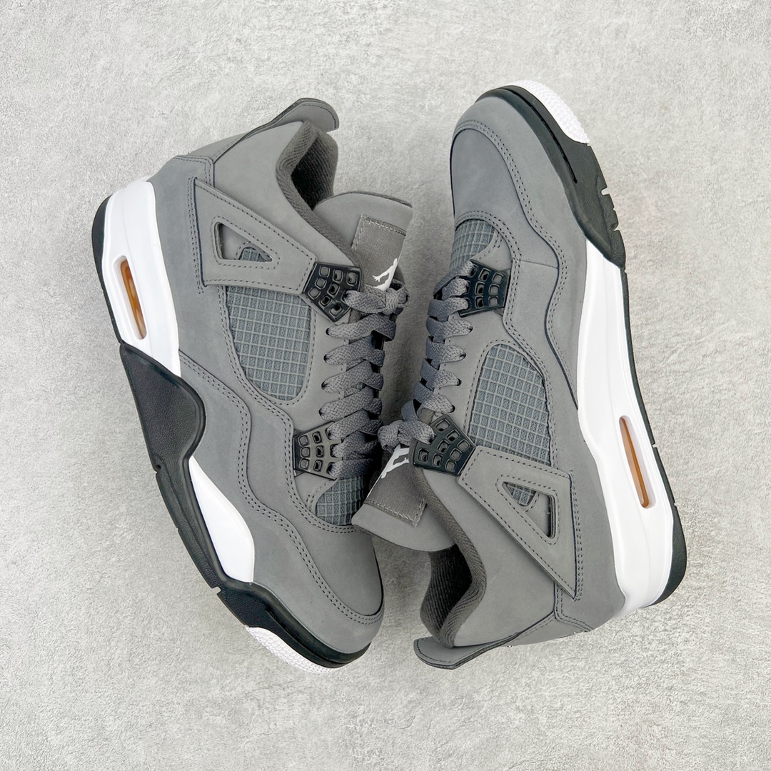 图片[3]-零售💰250 ＃GX/绿X 纯原福利‼Air Jordan AJ4 Retro \”Cool Grey\” 老鼠灰 货号：308497-007 圈内最强四代 耗时半年巨作 全套原纸板楦头开发 原厂特供皮料加持 确保原汁原味 完美呈现四代版型 一比一鞋头弧度高度鞋身弧度 数据细节工艺流程均保持原鞋一致 原厂TPU网格鞋带扣 正确内里网布 菱角分明不变形无多余毛边 柔软性质感一致于原鞋 市场唯一原厂鞋扣模具 背面可见隐藏注塑口 原厂织唛标 原厂飞人电绣工艺 尾指中部跳三针 独家绑鞋带手法 印刷中底布 四线拉帮 米色美纹纸贴合固定 进口港宝加持 后跟自然饱满 全鞋荧光划线卡点 追求极致完美 每一双都是工艺品 多重QC质检 超越公司货的品控标准 实实在在的免检产品 尺码：40 40.5 41 42 42.5 43 44 44.5 45 45.5 46 47.5 48.5 编码：by2936050-运动鞋