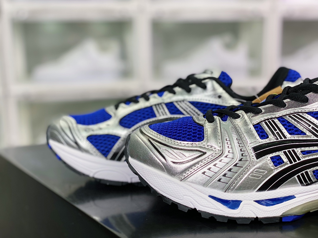 220 亚瑟士/ASICS GEL - KAYANO 14 系列轻量缓震休闲运动跑步鞋“银黑白蓝”1201A019-751