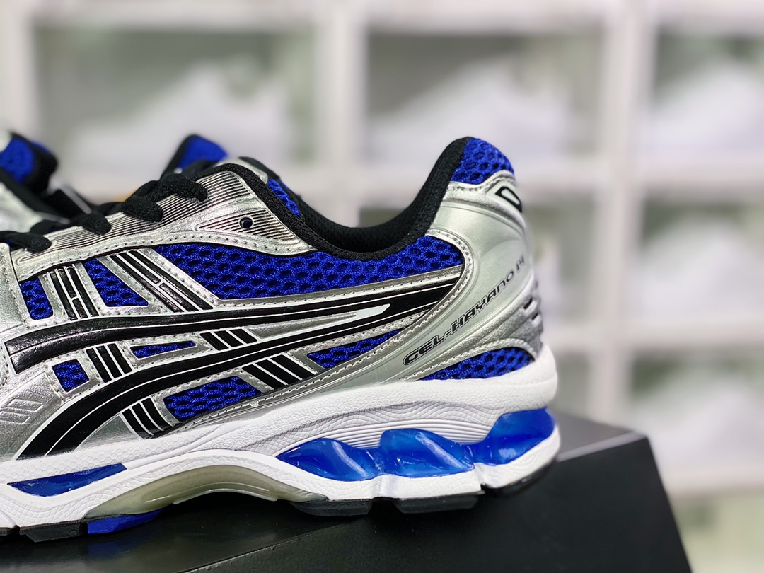 220 亚瑟士/ASICS GEL - KAYANO 14 系列轻量缓震休闲运动跑步鞋“银黑白蓝”1201A019-751