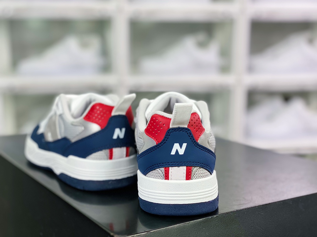 NB NM808WRB series low-top classic retro casual sports basketball shoes ”leather white rice gray blue”