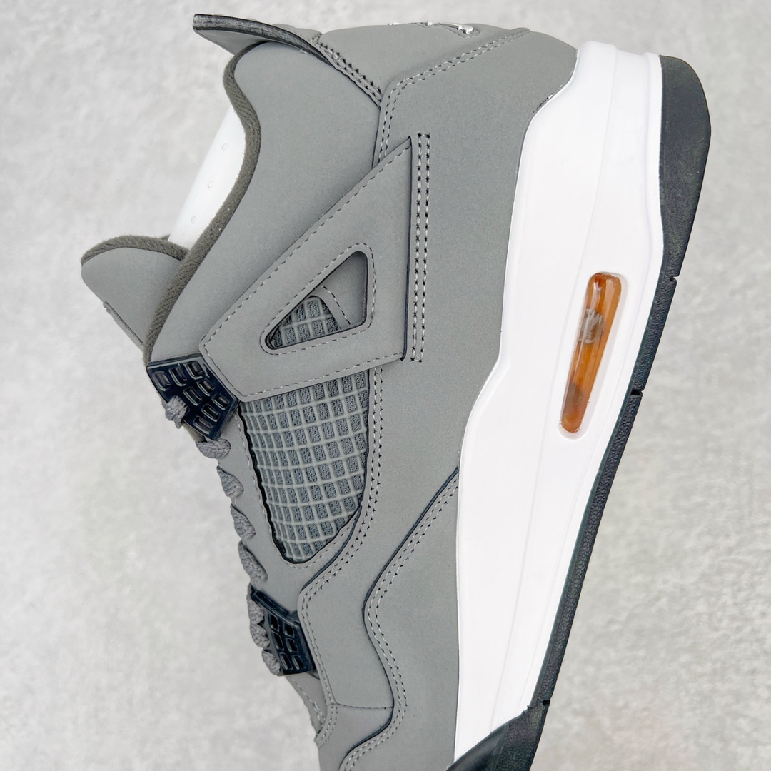 图片[7]-零售💰260 ＃KZ神版福利回馈‼Air Jordan AJ4 Retro \”Cool Grey\” 老鼠灰 酷灰 货号：308497-007 独家外贸特供尺码含 45.5 49.5 50.5 国内外口碑最好最推荐的产品 市场中端王者 亲自操刀耗时半年巨作 全套原纸板楦头开发 确保原汁原味 完美呈现四代版型 一比一鞋头弧度高度鞋身弧度 此版本只针对中端市场 皮料材质有所更替 其他数据细节工艺流程均保持一致 绝不口嗨 细节品控鞋型随意秒杀市面3XX 4XX 原厂TPU网格鞋带扣 正确内里网布 菱角分明不变形无多余毛边 柔软性质感一致于原鞋 市场唯一原厂鞋扣模具 背面可见隐藏注塑口 原厂织唛标 原厂飞人电绣工艺 尾指中部跳三针 独家绑鞋带手法 印刷中底布 四线拉帮 米色美纹纸贴合固定 进口港宝加持 后跟自然饱满 全鞋荧光划线卡点 追求极致完美 每一双都是工艺品 多重QC质检 超越公司货的品控标准 实实在在的免检产品 尺码：40 40.5 41 42 42.5 43 44 44.5 45 45.5 46 47.5 48.5 49.5 50.5 编码：by2936060-运动鞋