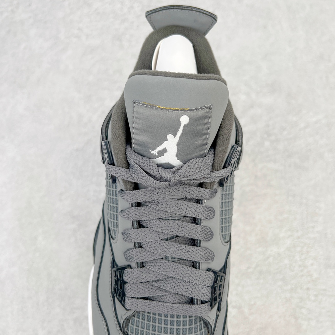 图片[5]-零售💰260 ＃KZ神版福利回馈‼Air Jordan AJ4 Retro \”Cool Grey\” 老鼠灰 酷灰 货号：308497-007 独家外贸特供尺码含 45.5 49.5 50.5 国内外口碑最好最推荐的产品 市场中端王者 亲自操刀耗时半年巨作 全套原纸板楦头开发 确保原汁原味 完美呈现四代版型 一比一鞋头弧度高度鞋身弧度 此版本只针对中端市场 皮料材质有所更替 其他数据细节工艺流程均保持一致 绝不口嗨 细节品控鞋型随意秒杀市面3XX 4XX 原厂TPU网格鞋带扣 正确内里网布 菱角分明不变形无多余毛边 柔软性质感一致于原鞋 市场唯一原厂鞋扣模具 背面可见隐藏注塑口 原厂织唛标 原厂飞人电绣工艺 尾指中部跳三针 独家绑鞋带手法 印刷中底布 四线拉帮 米色美纹纸贴合固定 进口港宝加持 后跟自然饱满 全鞋荧光划线卡点 追求极致完美 每一双都是工艺品 多重QC质检 超越公司货的品控标准 实实在在的免检产品 尺码：40 40.5 41 42 42.5 43 44 44.5 45 45.5 46 47.5 48.5 49.5 50.5 编码：by2936060-运动鞋