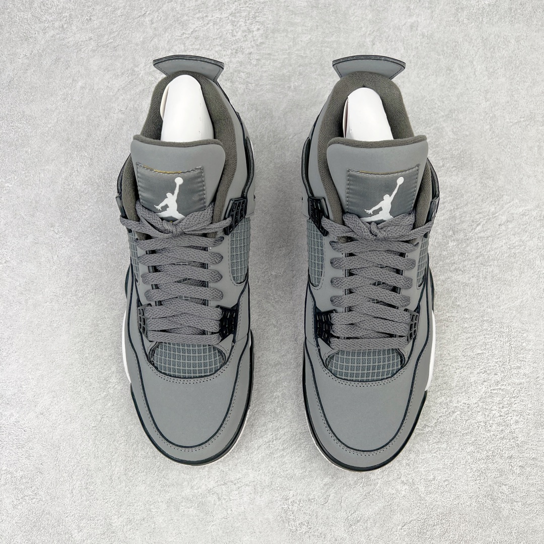 图片[2]-零售💰260 ＃KZ神版福利回馈‼Air Jordan AJ4 Retro \”Cool Grey\” 老鼠灰 酷灰 货号：308497-007 独家外贸特供尺码含 45.5 49.5 50.5 国内外口碑最好最推荐的产品 市场中端王者 亲自操刀耗时半年巨作 全套原纸板楦头开发 确保原汁原味 完美呈现四代版型 一比一鞋头弧度高度鞋身弧度 此版本只针对中端市场 皮料材质有所更替 其他数据细节工艺流程均保持一致 绝不口嗨 细节品控鞋型随意秒杀市面3XX 4XX 原厂TPU网格鞋带扣 正确内里网布 菱角分明不变形无多余毛边 柔软性质感一致于原鞋 市场唯一原厂鞋扣模具 背面可见隐藏注塑口 原厂织唛标 原厂飞人电绣工艺 尾指中部跳三针 独家绑鞋带手法 印刷中底布 四线拉帮 米色美纹纸贴合固定 进口港宝加持 后跟自然饱满 全鞋荧光划线卡点 追求极致完美 每一双都是工艺品 多重QC质检 超越公司货的品控标准 实实在在的免检产品 尺码：40 40.5 41 42 42.5 43 44 44.5 45 45.5 46 47.5 48.5 49.5 50.5 编码：by2936060-运动鞋