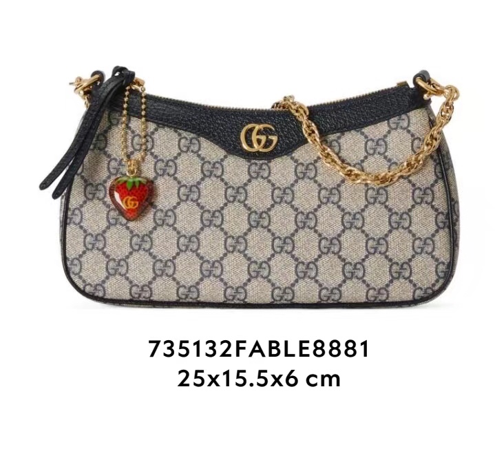 GG Logo Ophidia Handbag with Strawberry Fittings – Priced at $560 - 图片 1