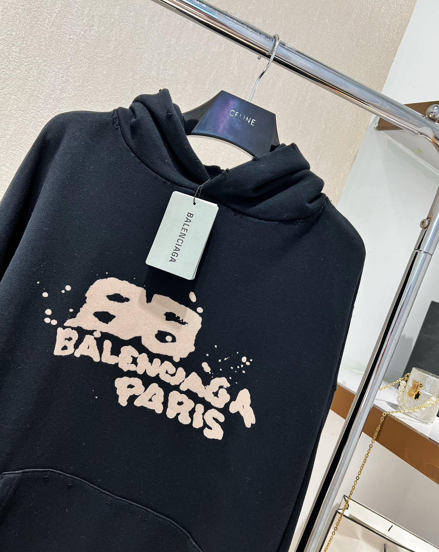 2022B🏠23FW喷墨印花连帽卫衣