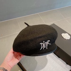Dior Hats Berets Embroidery Wool