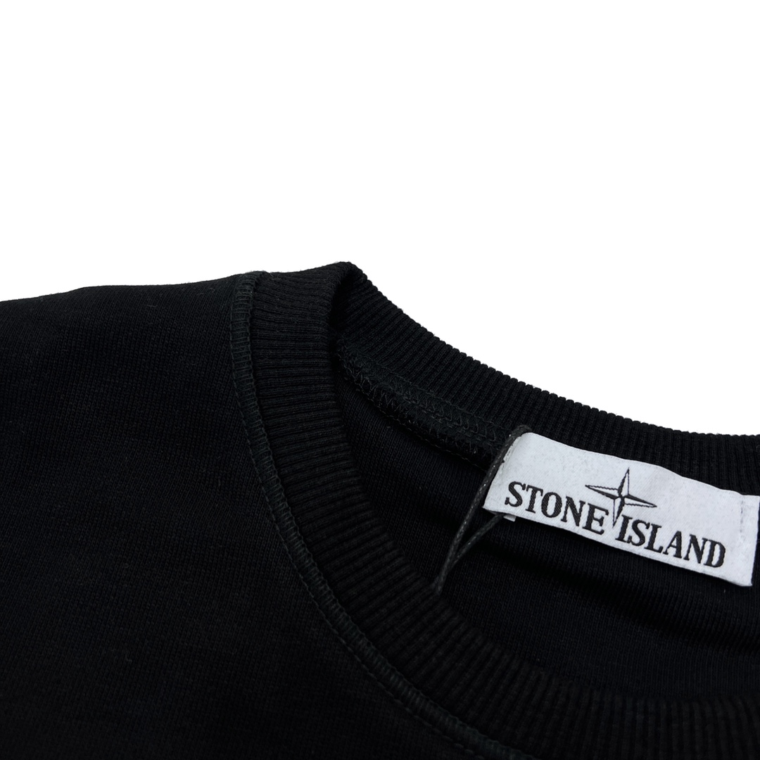 240 STONE ISLAND/石头岛 22FW胸前罗盘刺绣圆领卫衣