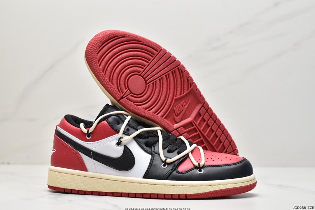 180 NK Air Jordan 1 Low”YBlack Toe”AJ1乔丹一代低帮篮球鞋553558-612