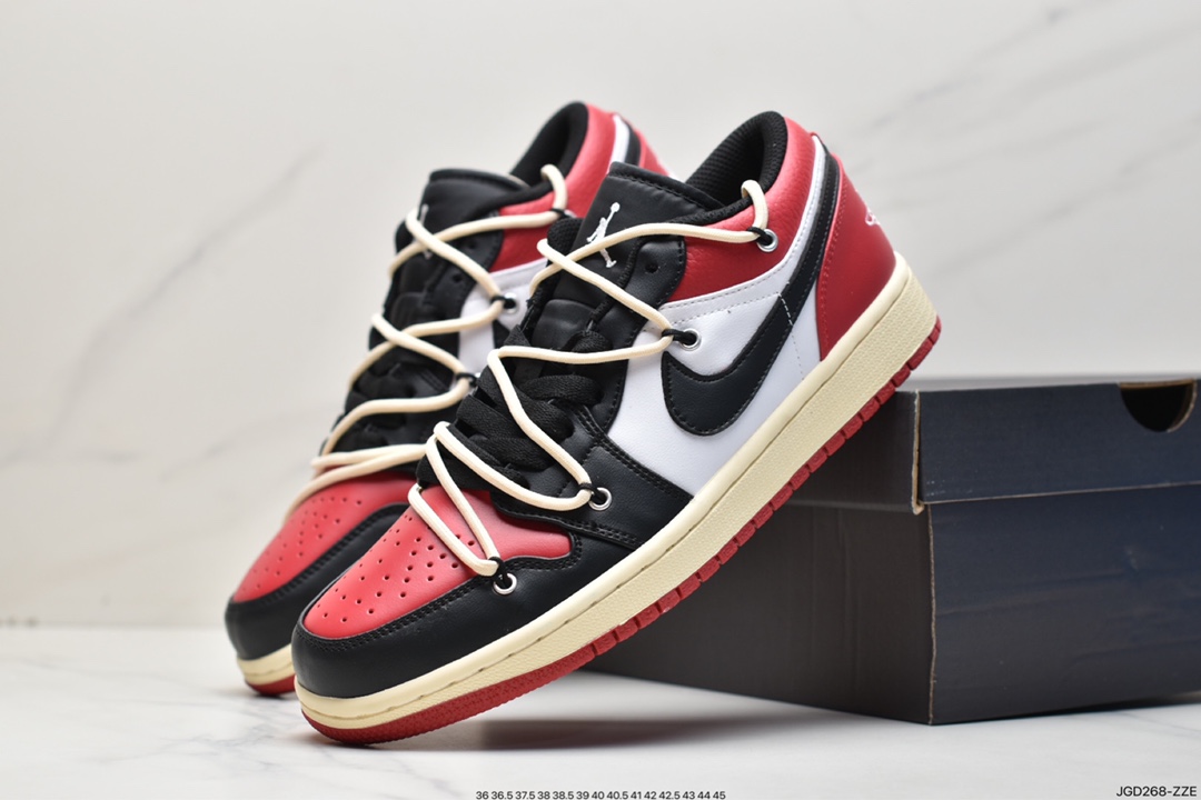 180 NK Air Jordan 1 Low”YBlack Toe”AJ1乔丹一代低帮篮球鞋553558-612