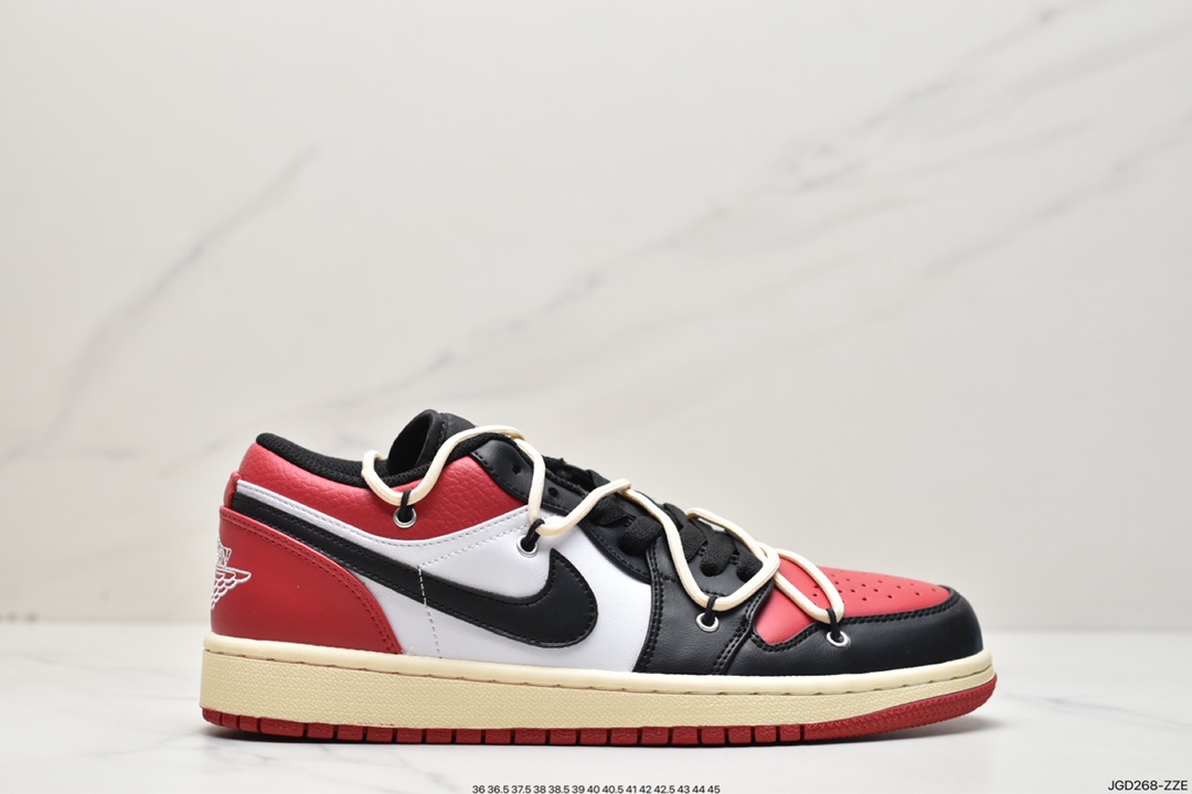 180 NK Air Jordan 1 Low”YBlack Toe”AJ1乔丹一代低帮篮球鞋553558-612