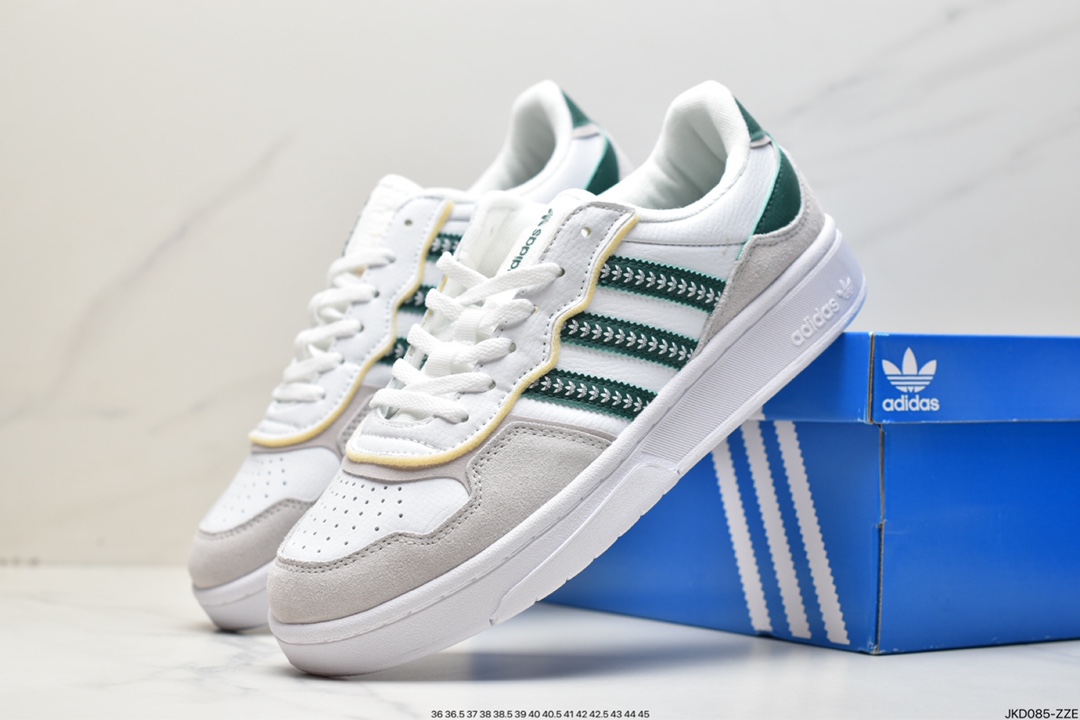 Adidas COURTIC clover retro men's and women's casual sports all-match campus shoes ID4080