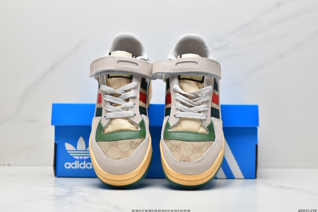 Adidas Adidas Clover Originals Forum 84 Low Roman Series Velcro Low Help GV9223