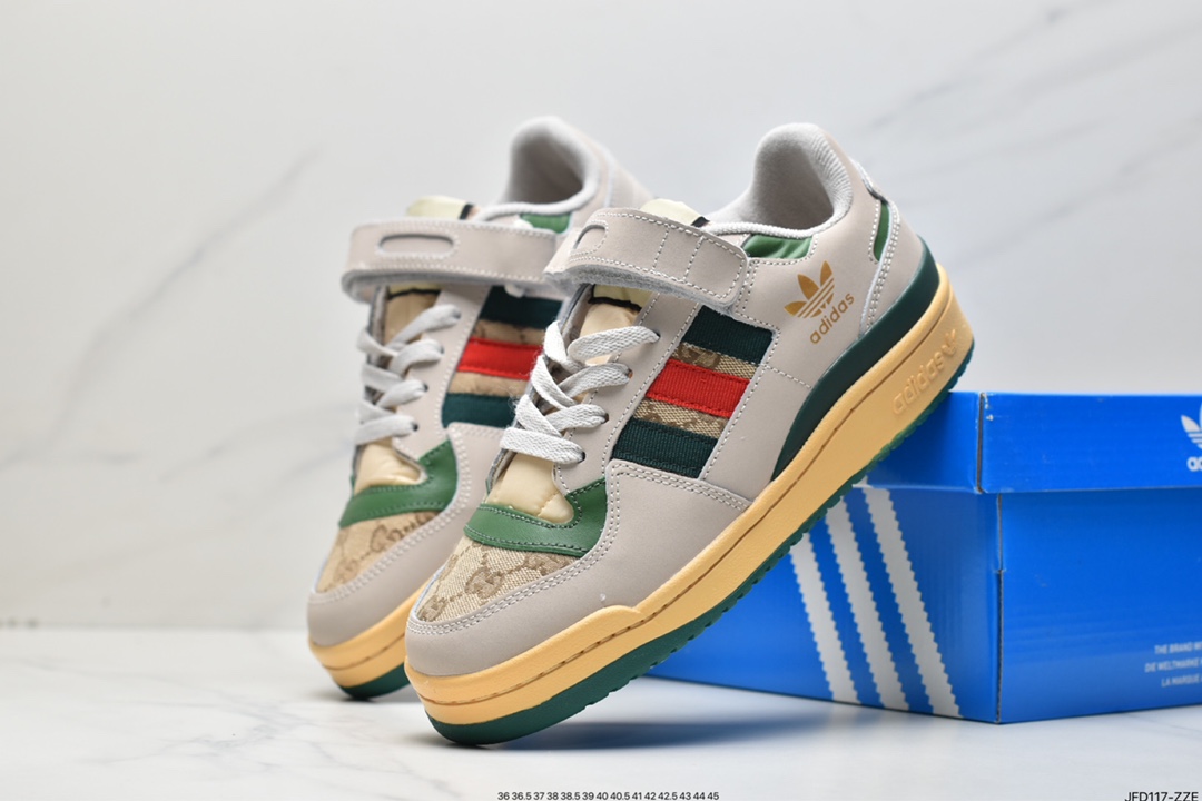 Adidas Adidas Clover Originals Forum 84 Low Roman Series Velcro Low Help GV9223