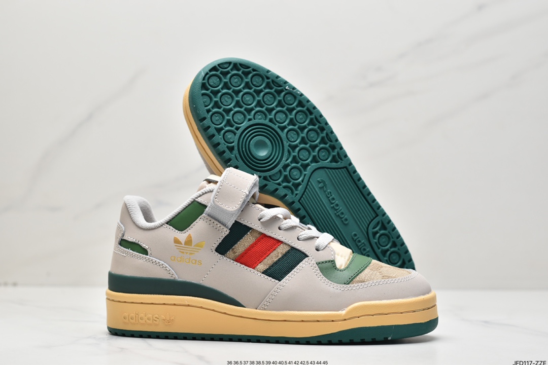 Adidas Adidas Clover Originals Forum 84 Low Roman Series Velcro Low Help GV9223