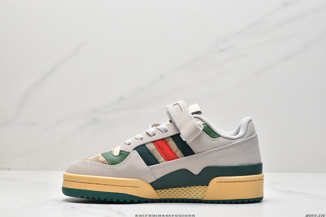 Adidas Adidas Clover Originals Forum 84 Low Roman Series Velcro Low Help GV9223