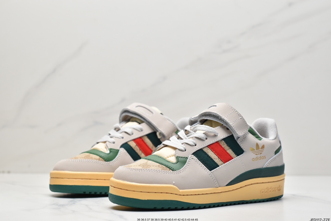 Adidas Adidas Clover Originals Forum 84 Low Roman Series Velcro Low Help GV9223