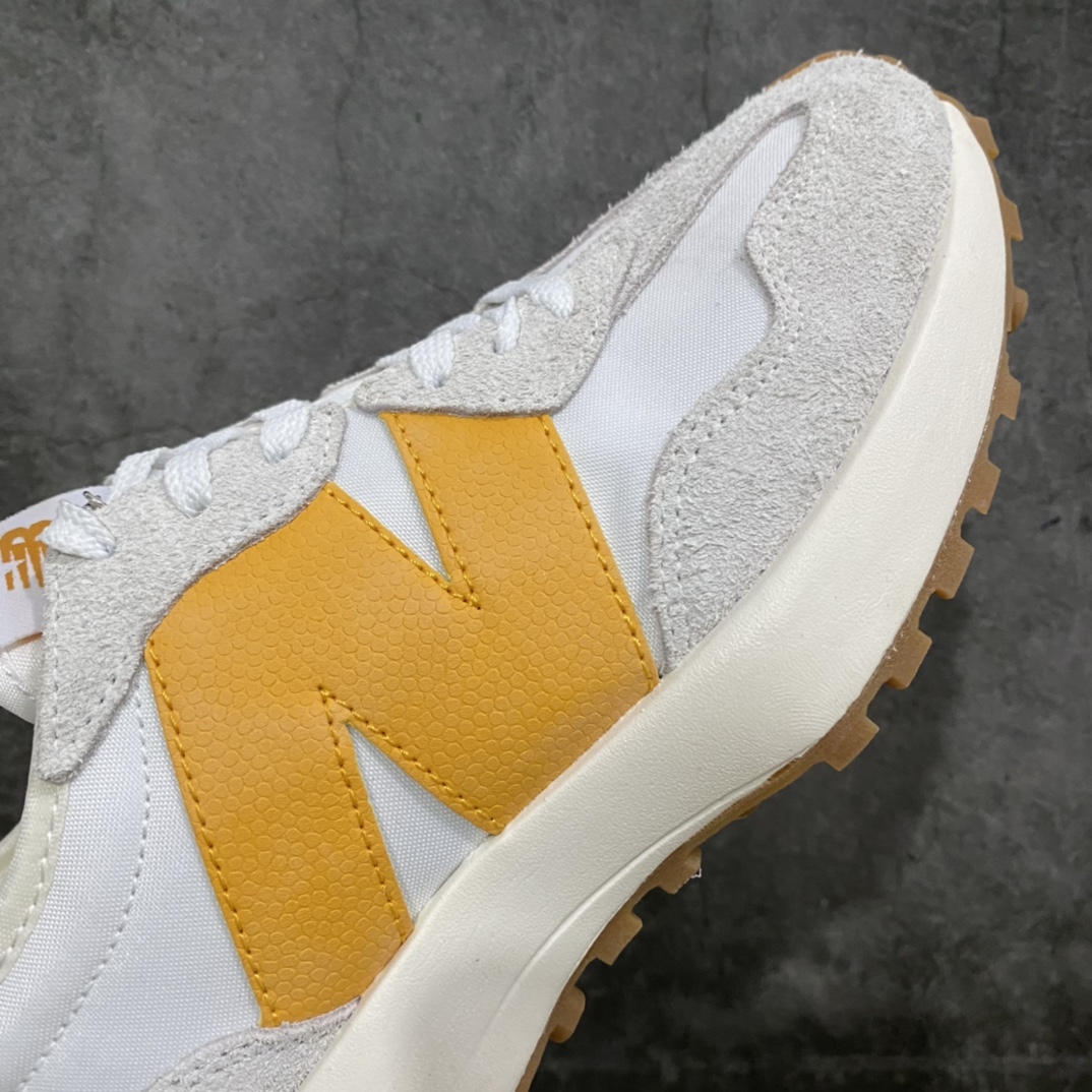 New Balance NB327 series retro sports shoes white and yellow WS327BY