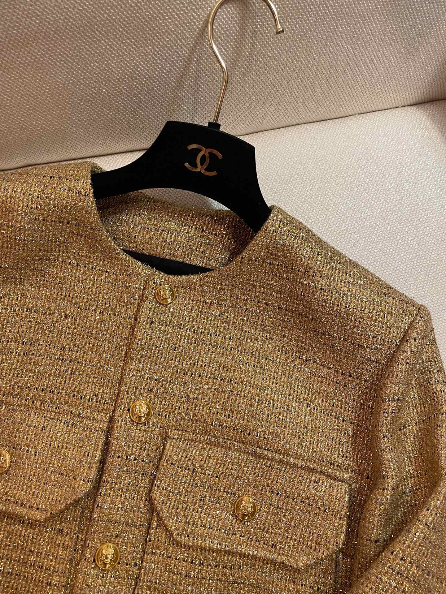2022CELINE22新款千金金色高级感外套