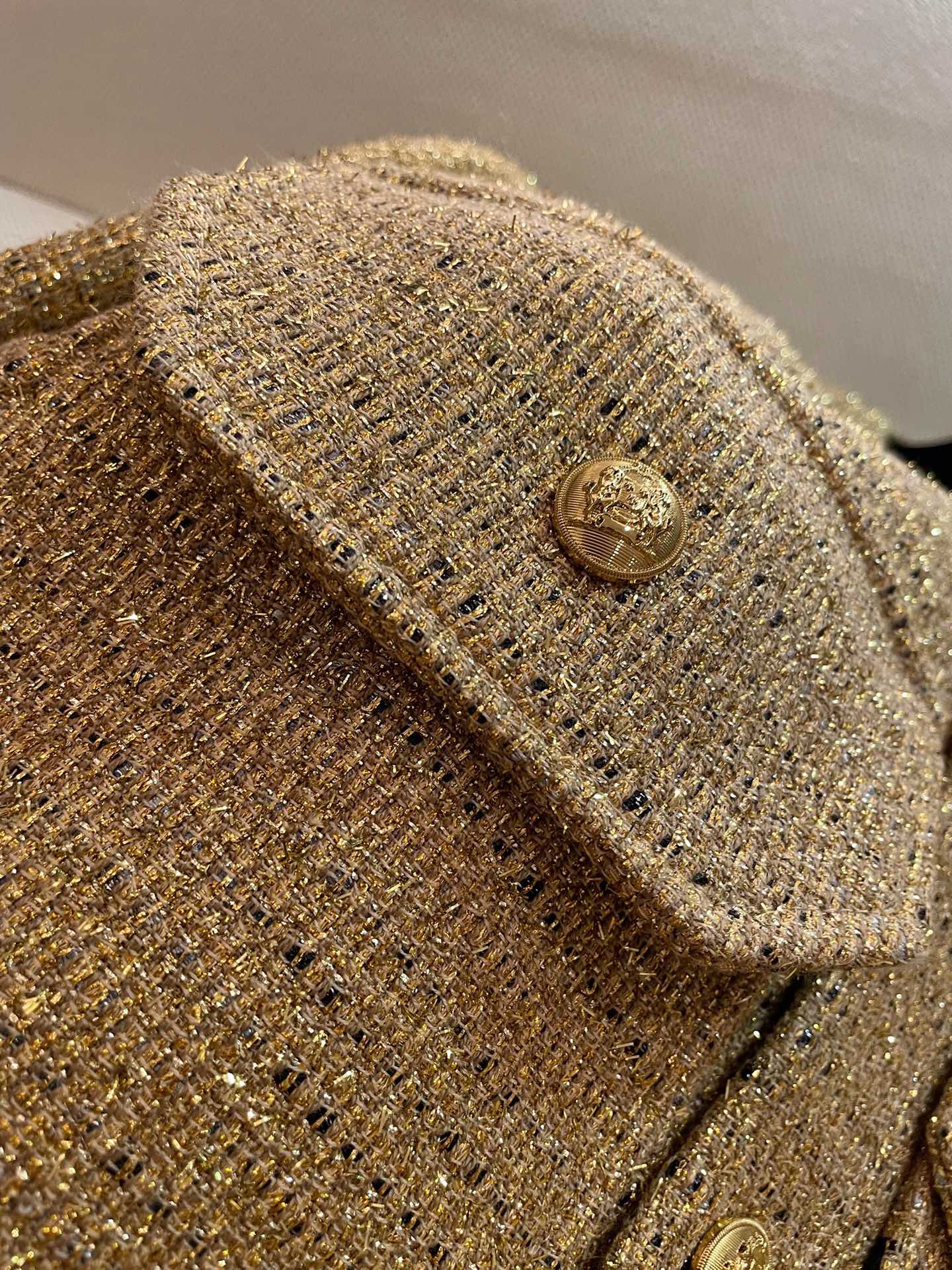 2022CELINE22新款千金金色高级感外套
