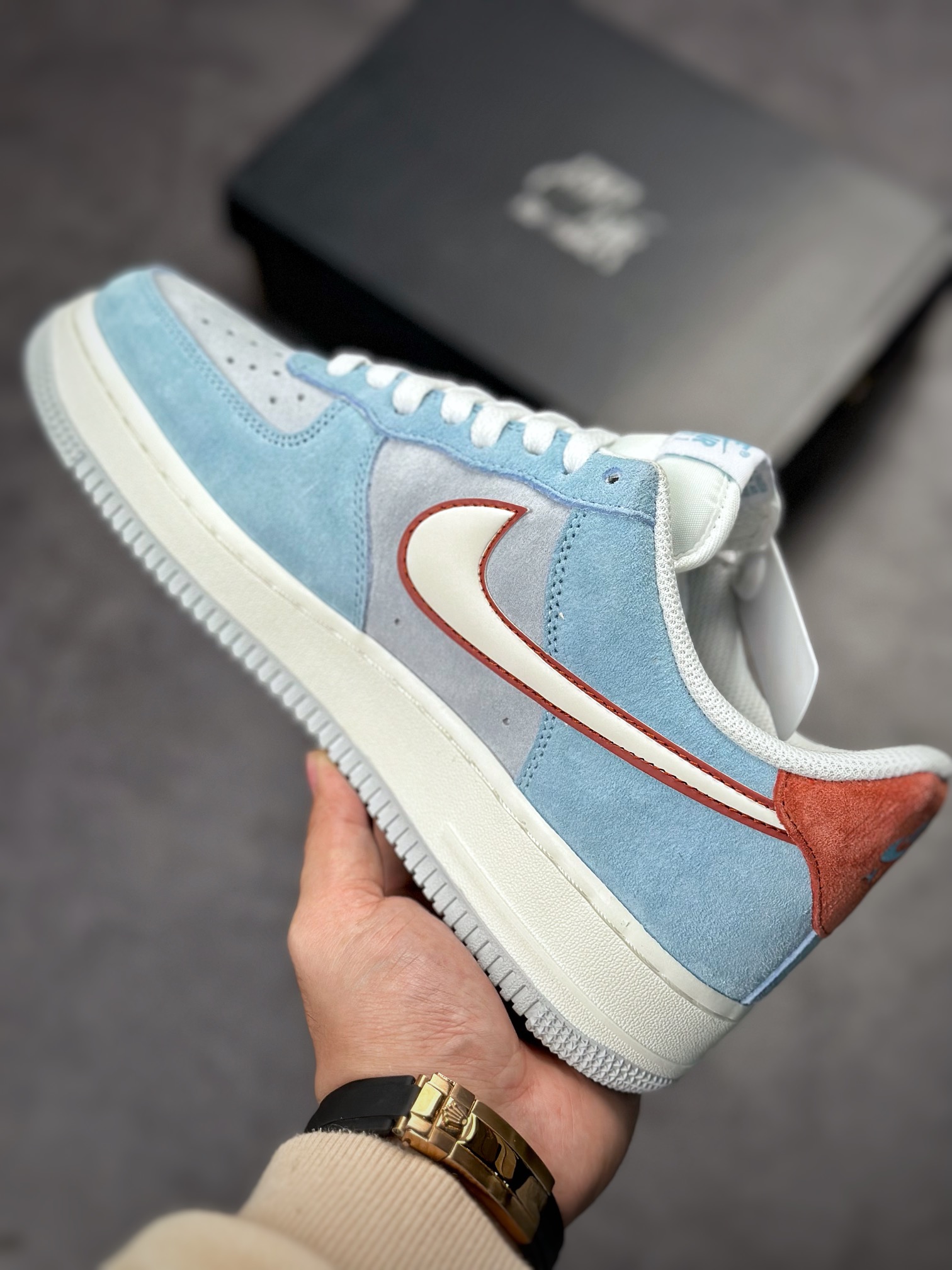 Nike Air Force 1 Low 07 Gray Blue Red Suede LZ6699-521-Top High Quatity Cheap Sneakers Fashion Clothing Clothes Bags handbags Shoes of all Brand wholesale With The best Quality And Beautiful Price from China Factory Chinese suppliers wholesaler seller Nike Air Force 1 Low 07 Gray Blue Red Suede LZ6699-521