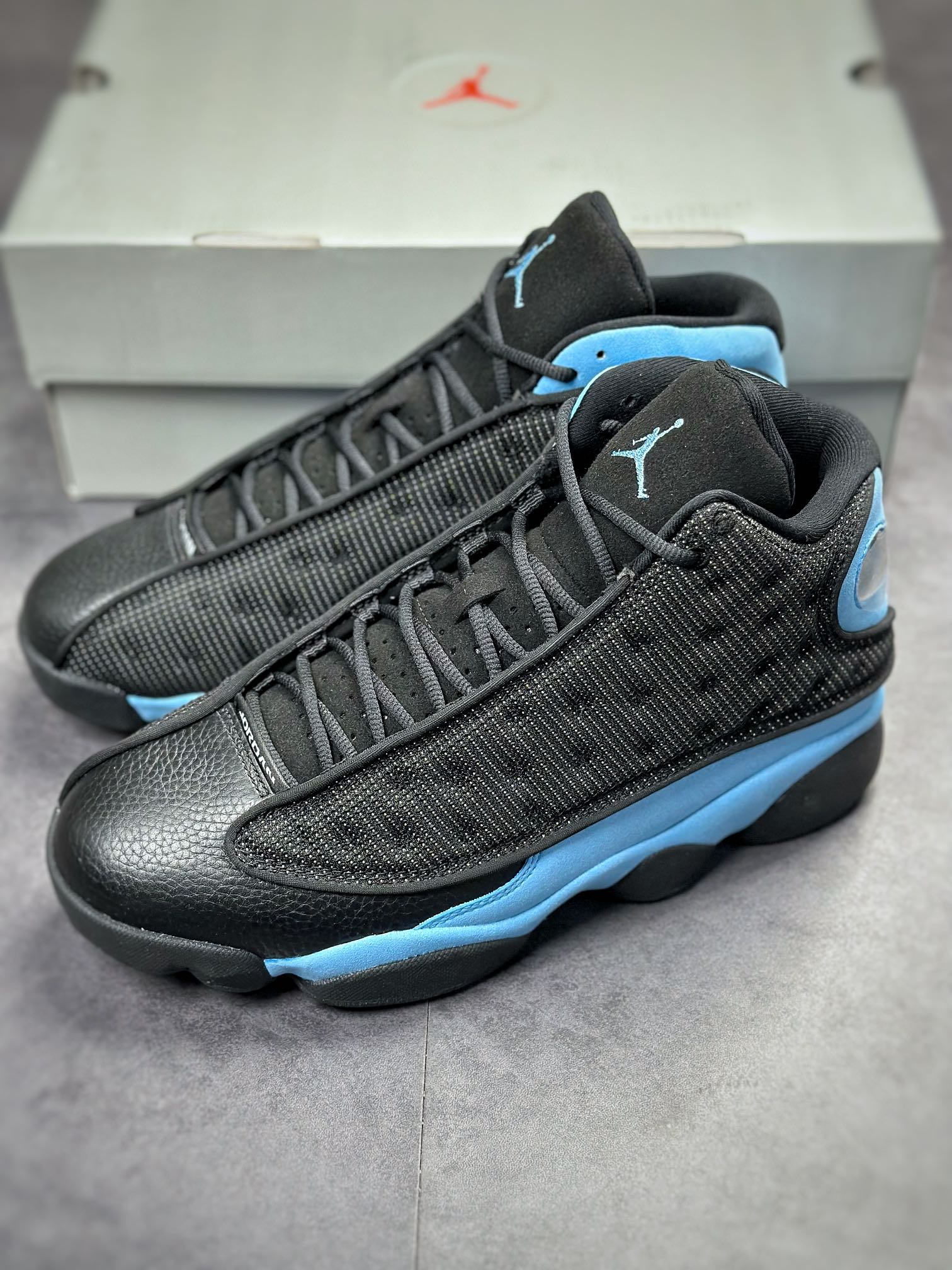 Pure original 3D real cat's eye Dongguan factory produced Air Jordan 13 AJ13 ”University Blue” big snow blue DJ5982-041