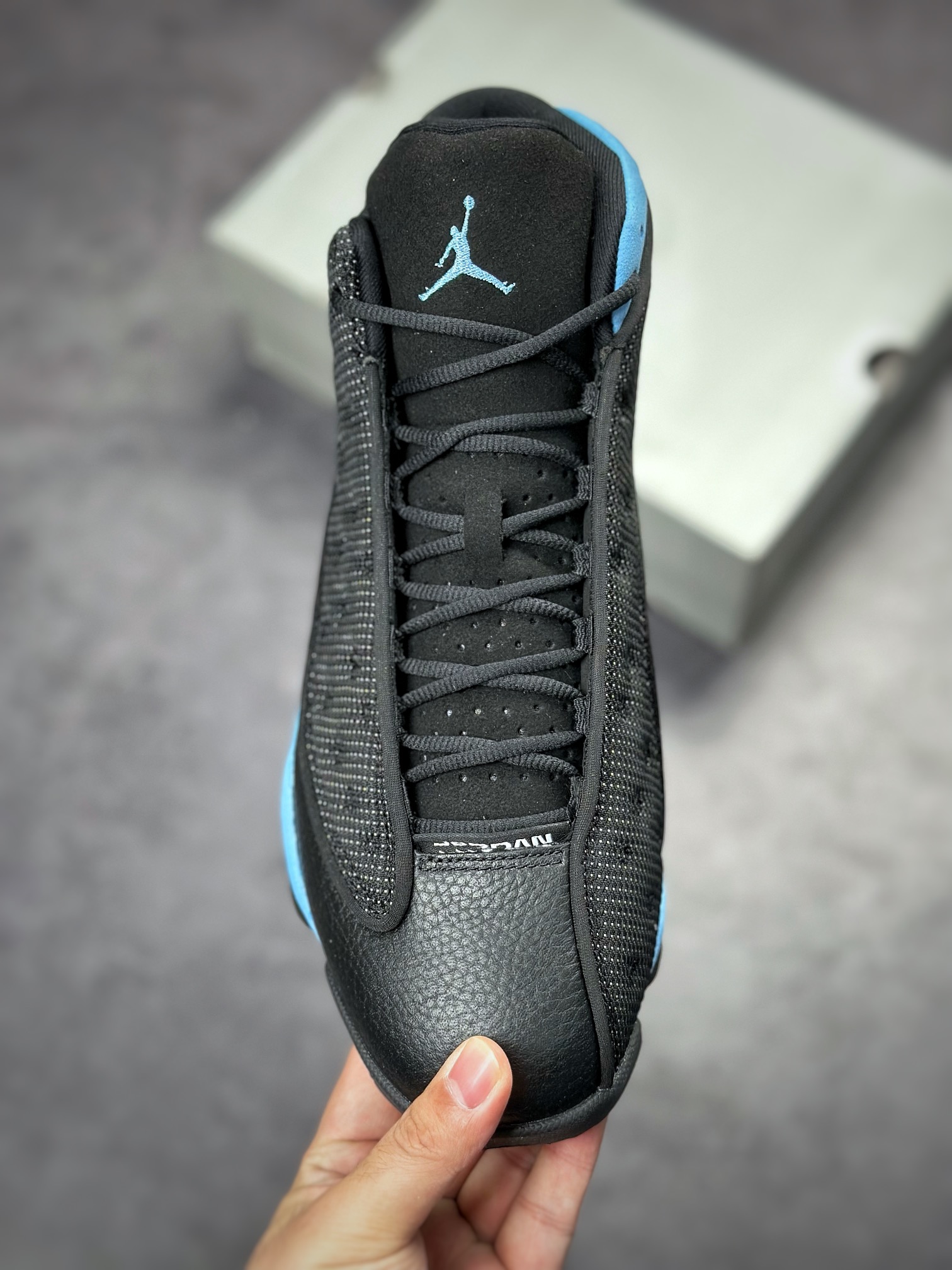 Pure original 3D real cat's eye Dongguan factory produced Air Jordan 13 AJ13 ”University Blue” big snow blue DJ5982-041
