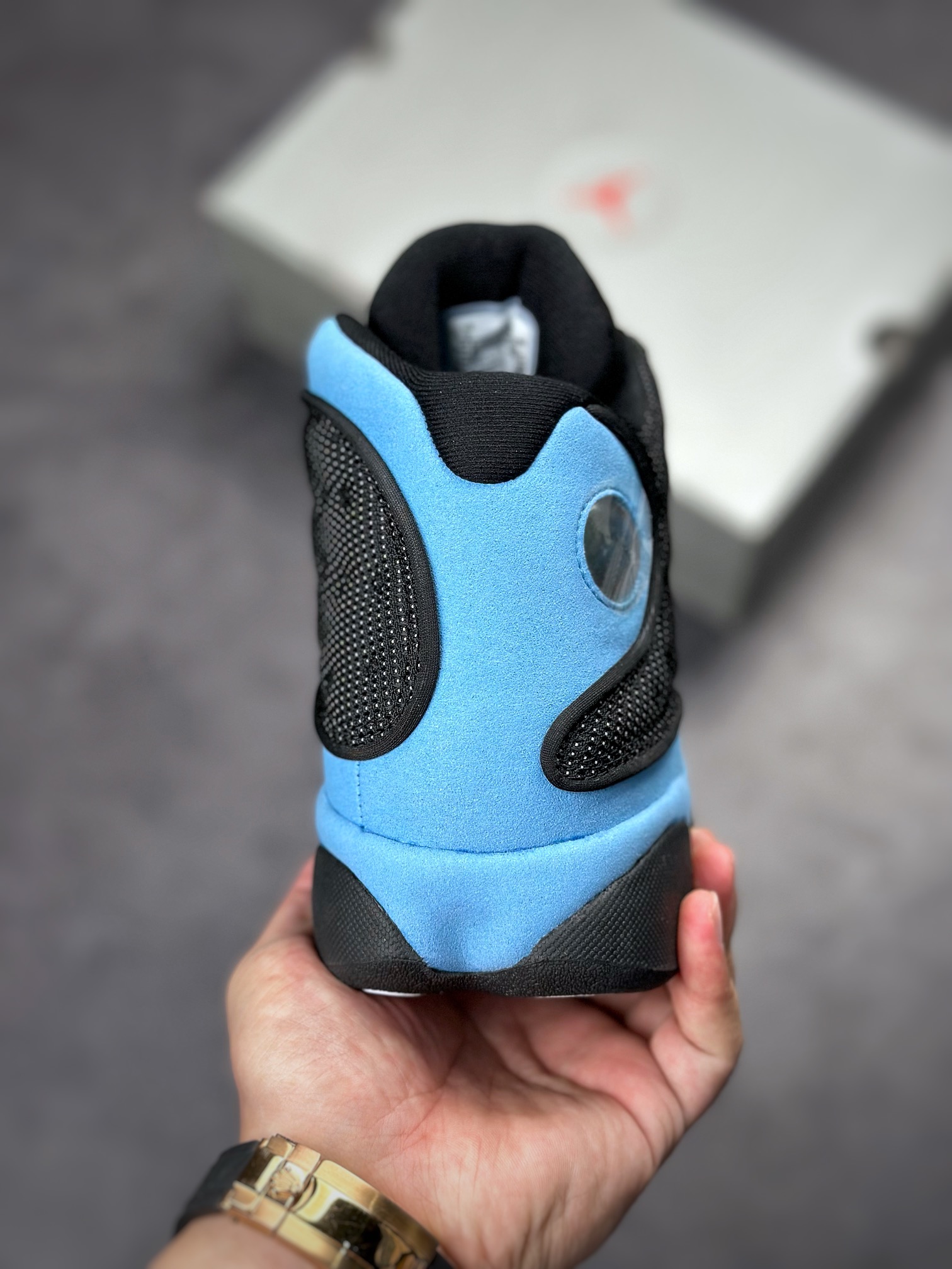 Pure original 3D real cat's eye Dongguan factory produced Air Jordan 13 AJ13 ”University Blue” big snow blue DJ5982-041