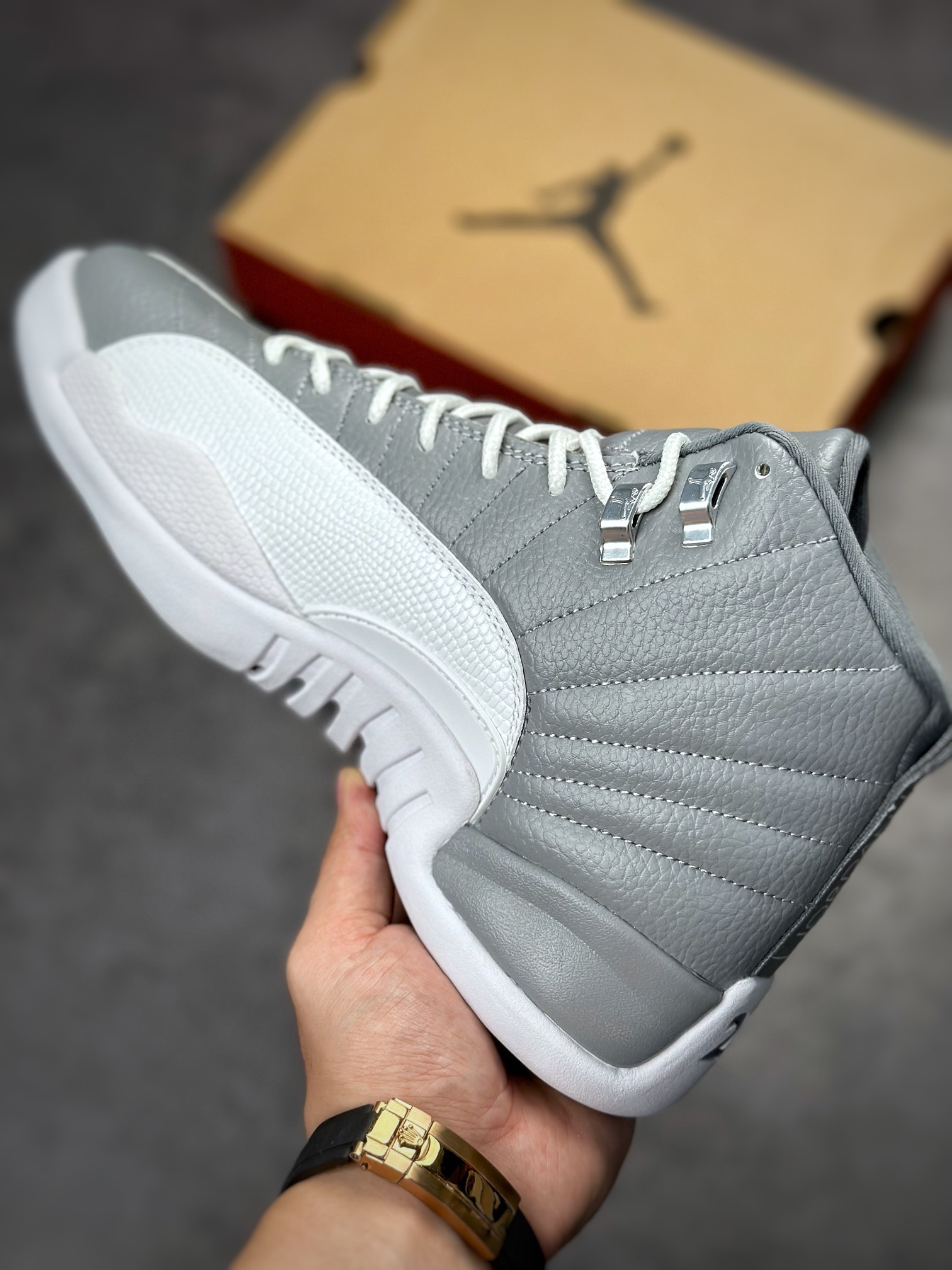 Pure original factory produced Air Jordan 12 ”Stealth” gray CT8013-015