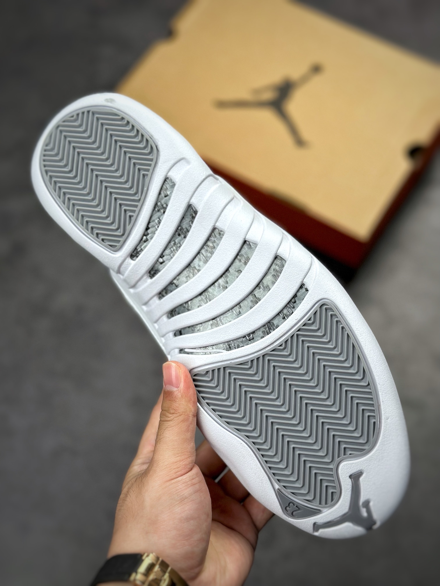 Pure original factory produced Air Jordan 12 ”Stealth” gray CT8013-015
