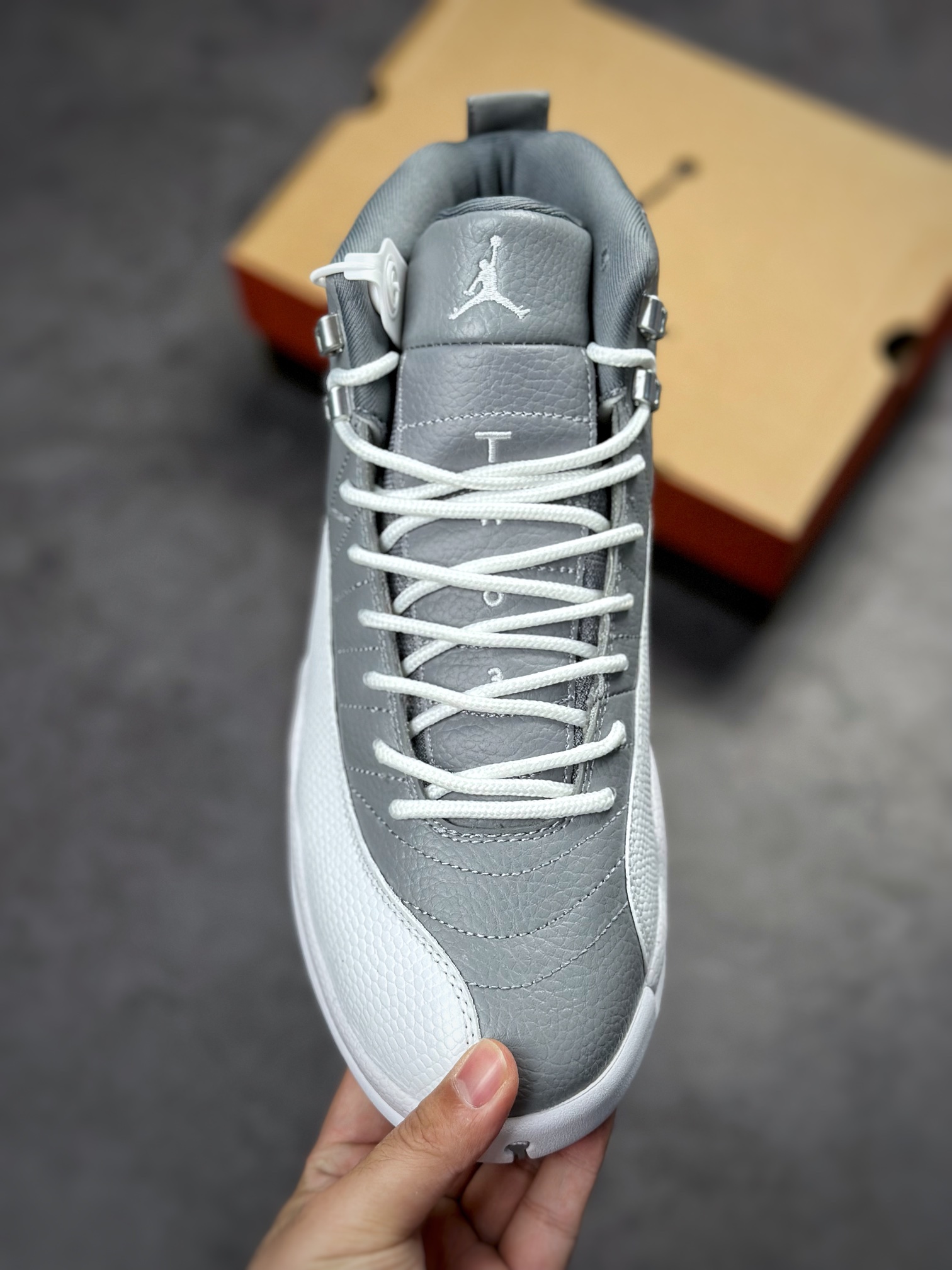 Pure original factory produced Air Jordan 12 ”Stealth” gray CT8013-015