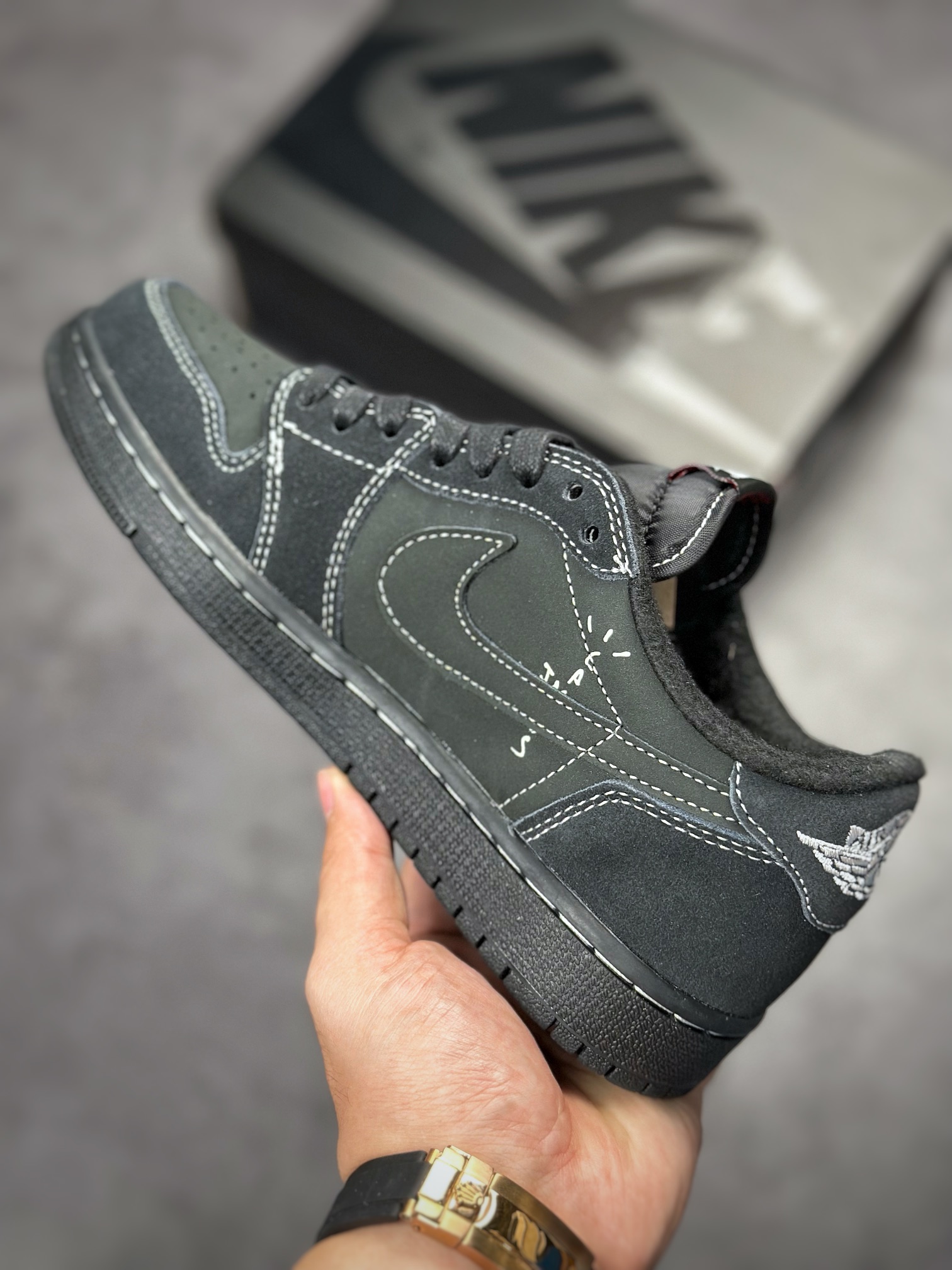 Fragment x TS x Air Jordan 1 Low Tripartite Joint Barb Low Help DM7866-001-Top High Quatity Cheap Sneakers Fashion Clothing Clothes Bags handbags Shoes of all Brand wholesale With The best Quality And Beautiful Price from China Factory Chinese suppliers wholesaler seller Fragment x TS x Air Jordan 1 Low Tripartite Joint Barb Low Help DM7866-001