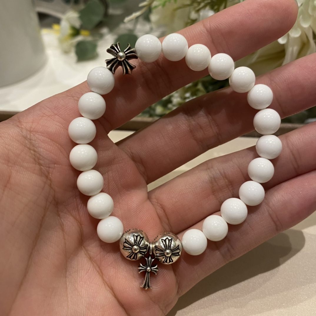 Silver bead bracelet