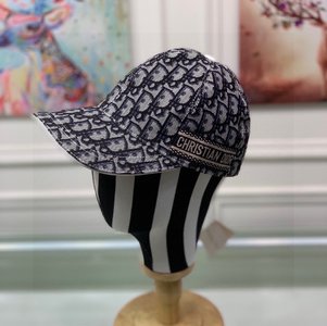 Dior Hats Baseball Cap Canvas Cotton Cowhide Vintage