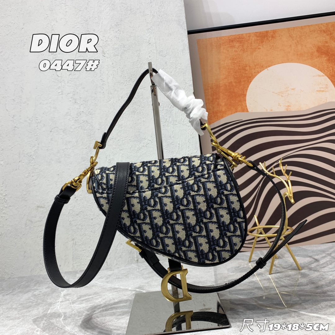 310 Dior saddle 老花 细肩带