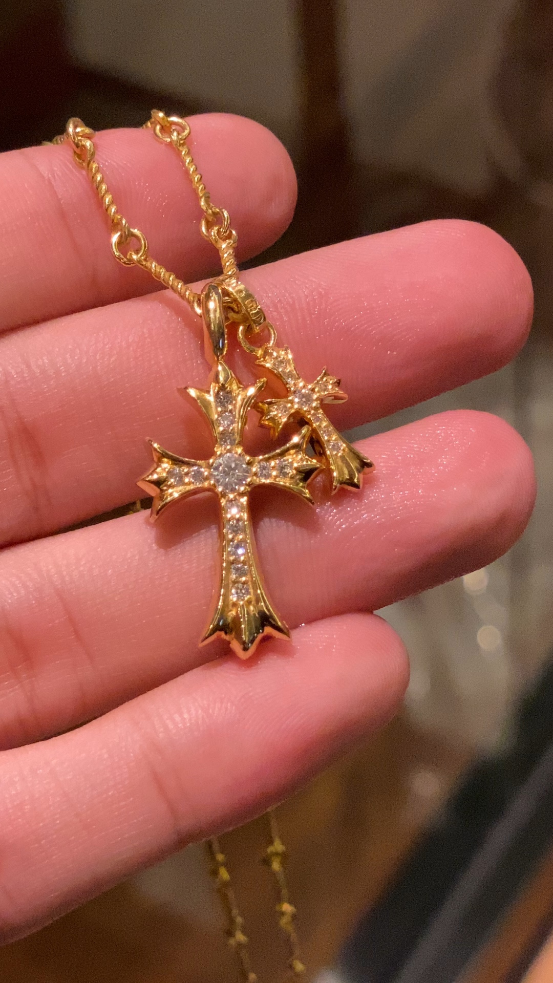 Gold-plated custom with diamond setting