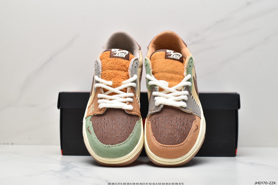 190 Zion Williamson x Air Jordan 1 Retro Low0G ”Voodoo” 潮流复古篮球鞋DZ7292-200