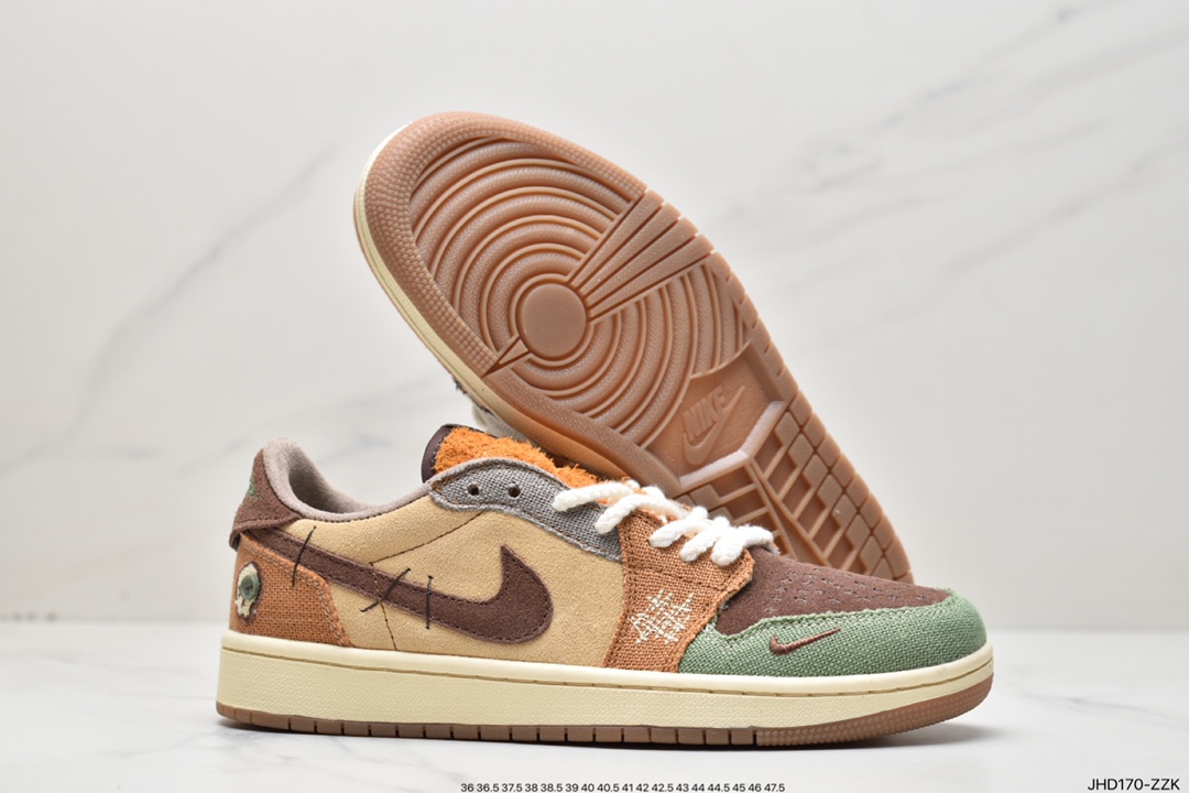 190 Zion Williamson x Air Jordan 1 Retro Low0G ”Voodoo” 潮流复古篮球鞋DZ7292-200