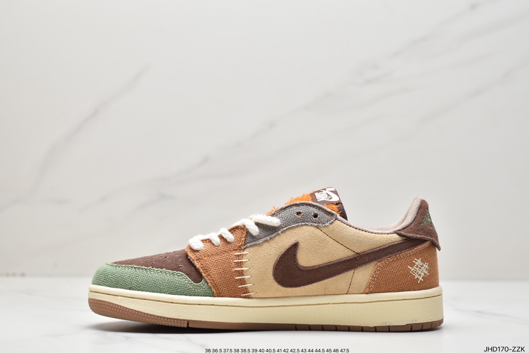 190 Zion Williamson x Air Jordan 1 Retro Low0G ”Voodoo” 潮流复古篮球鞋DZ7292-200