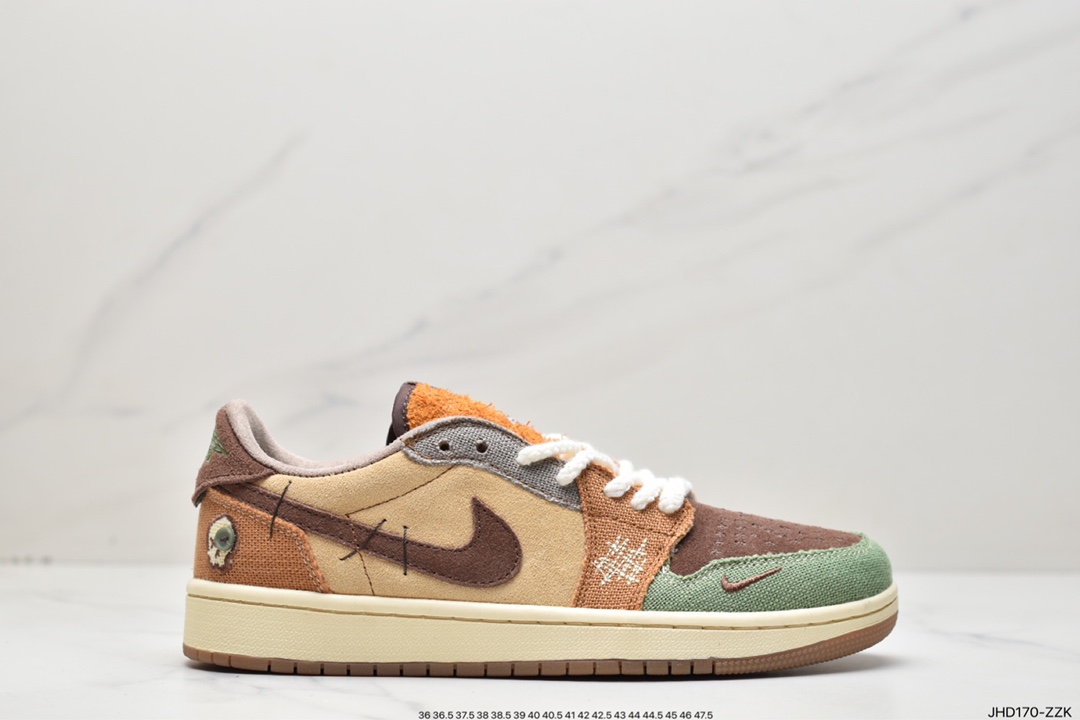 190 Zion Williamson x Air Jordan 1 Retro Low0G ”Voodoo” 潮流复古篮球鞋DZ7292-200