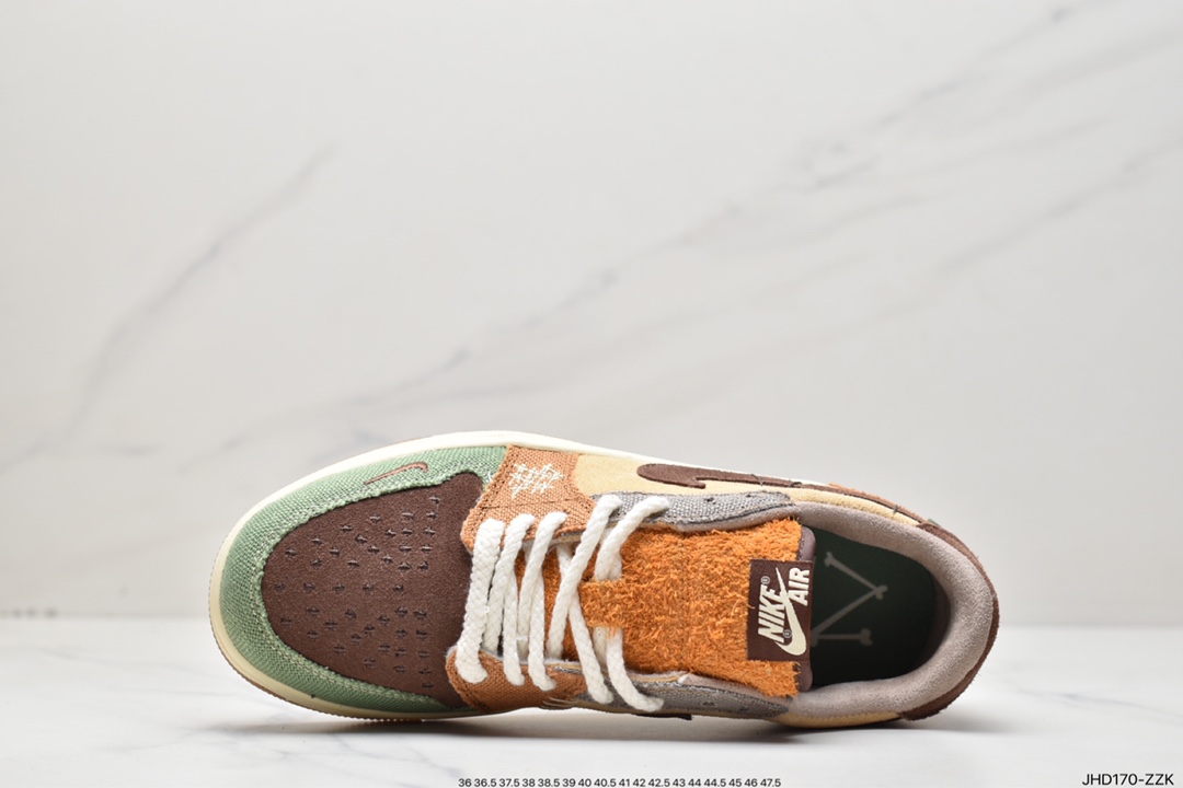 190 Zion Williamson x Air Jordan 1 Retro Low0G ”Voodoo” 潮流复古篮球鞋DZ7292-200