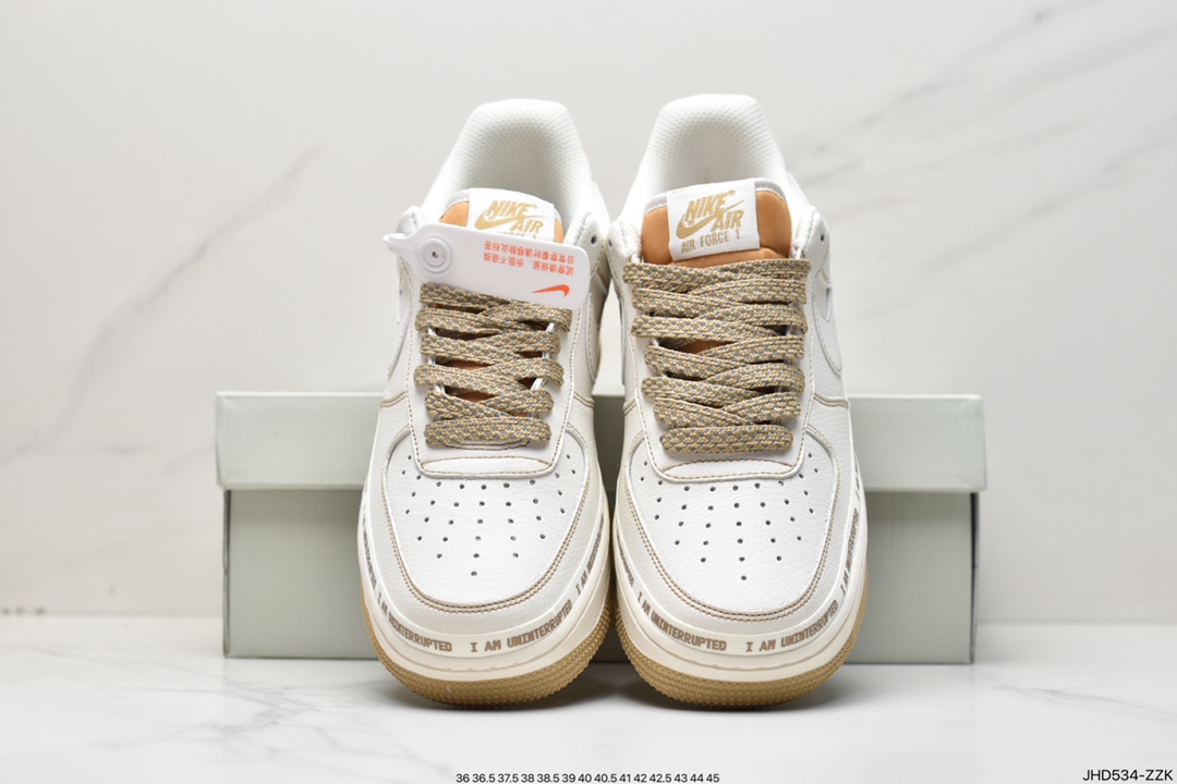 190  Uninterrupted×Nike Air Forece 1 ”MORE THAN” “卡其签名涂鸦”满天星UN0824-332
