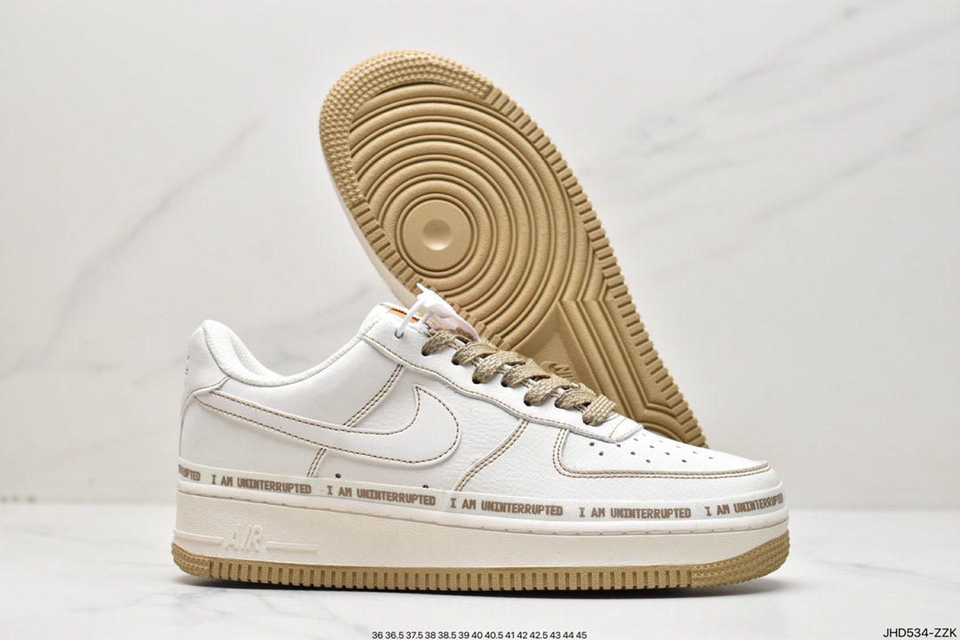 190  Uninterrupted×Nike Air Forece 1 ”MORE THAN” “卡其签名涂鸦”满天星UN0824-332
