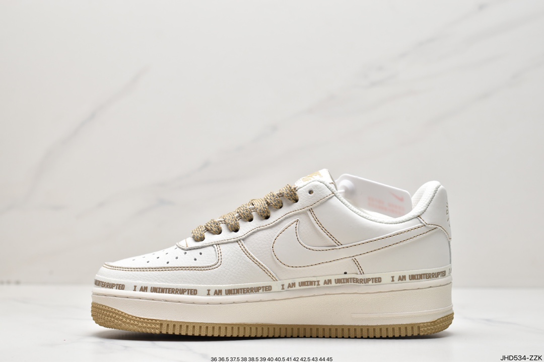 190  Uninterrupted×Nike Air Forece 1 ”MORE THAN” “卡其签名涂鸦”满天星UN0824-332