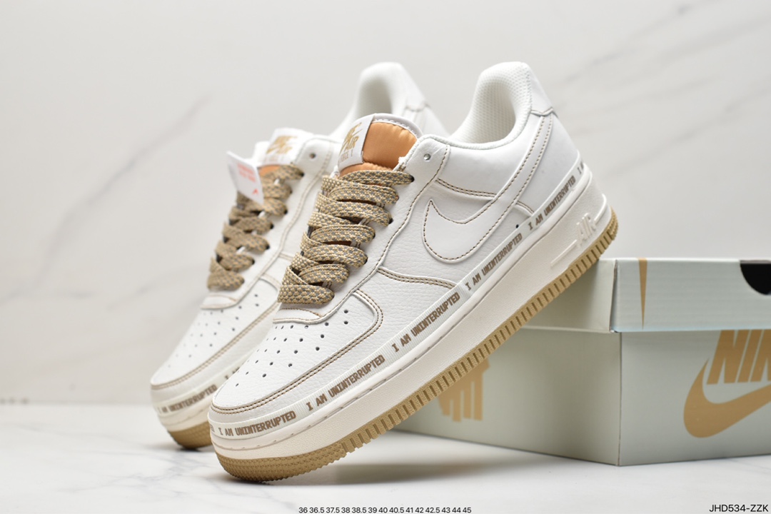 190  Uninterrupted×Nike Air Forece 1 ”MORE THAN” “卡其签名涂鸦”满天星UN0824-332