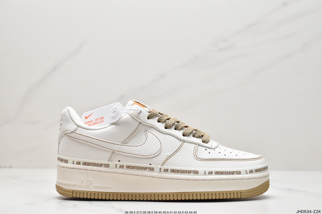 190  Uninterrupted×Nike Air Forece 1 ”MORE THAN” “卡其签名涂鸦”满天星UN0824-332