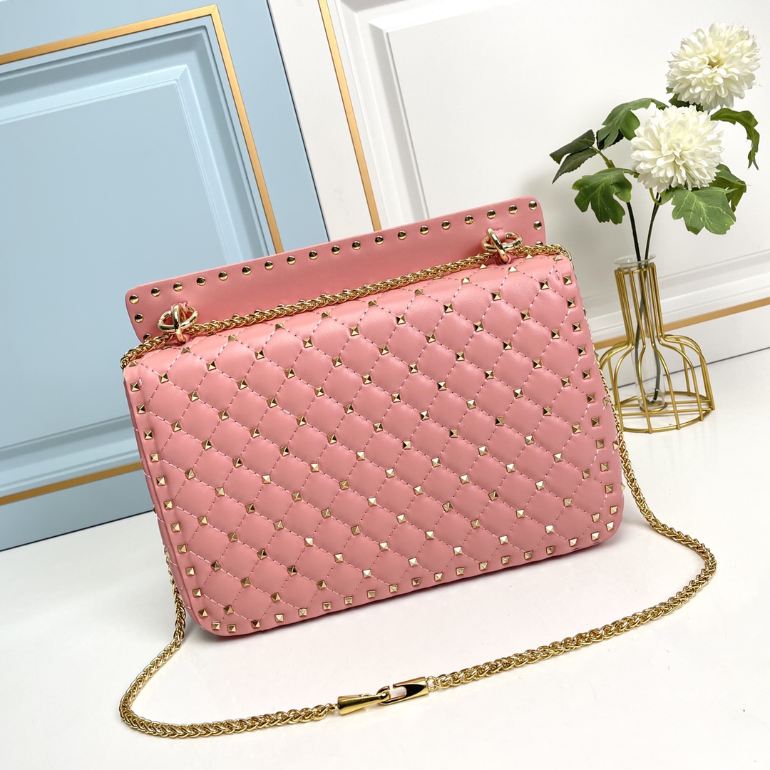 升级版 大号［羊皮］Valentino GARAVANI ROCKSTUD SPIKE  包袋采用柔软🇦