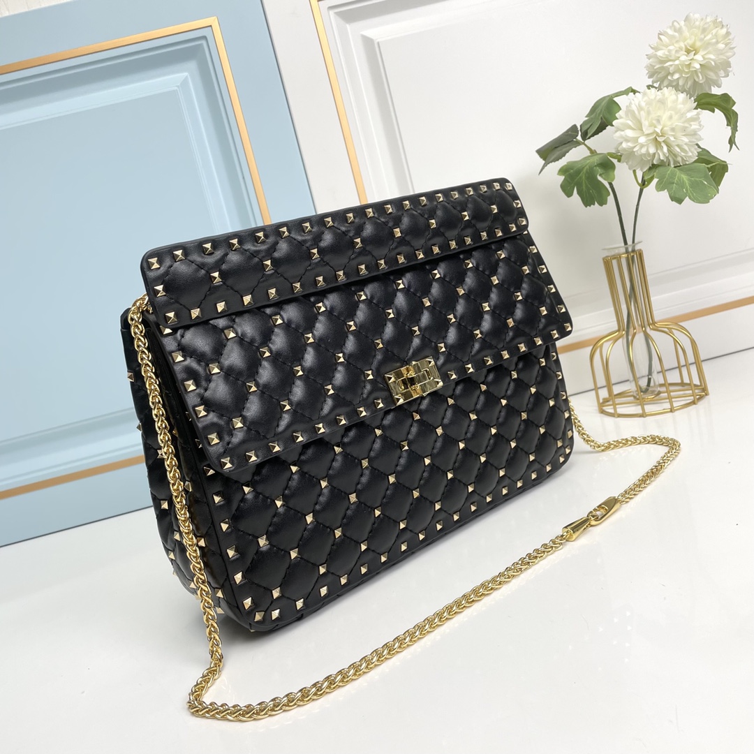 升级版 大号［羊皮］Valentino GARAVANI ROCKSTUD SPIKE  包袋采用柔软🇦