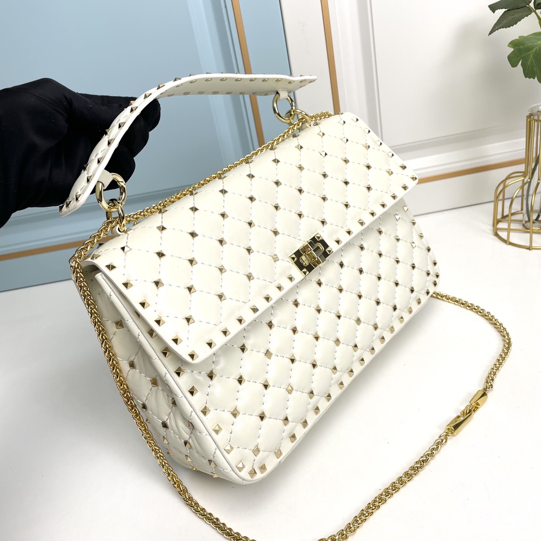 升级版 大号［羊皮］Valentino GARAVANI ROCKSTUD SPIKE  包袋采用柔软🇦